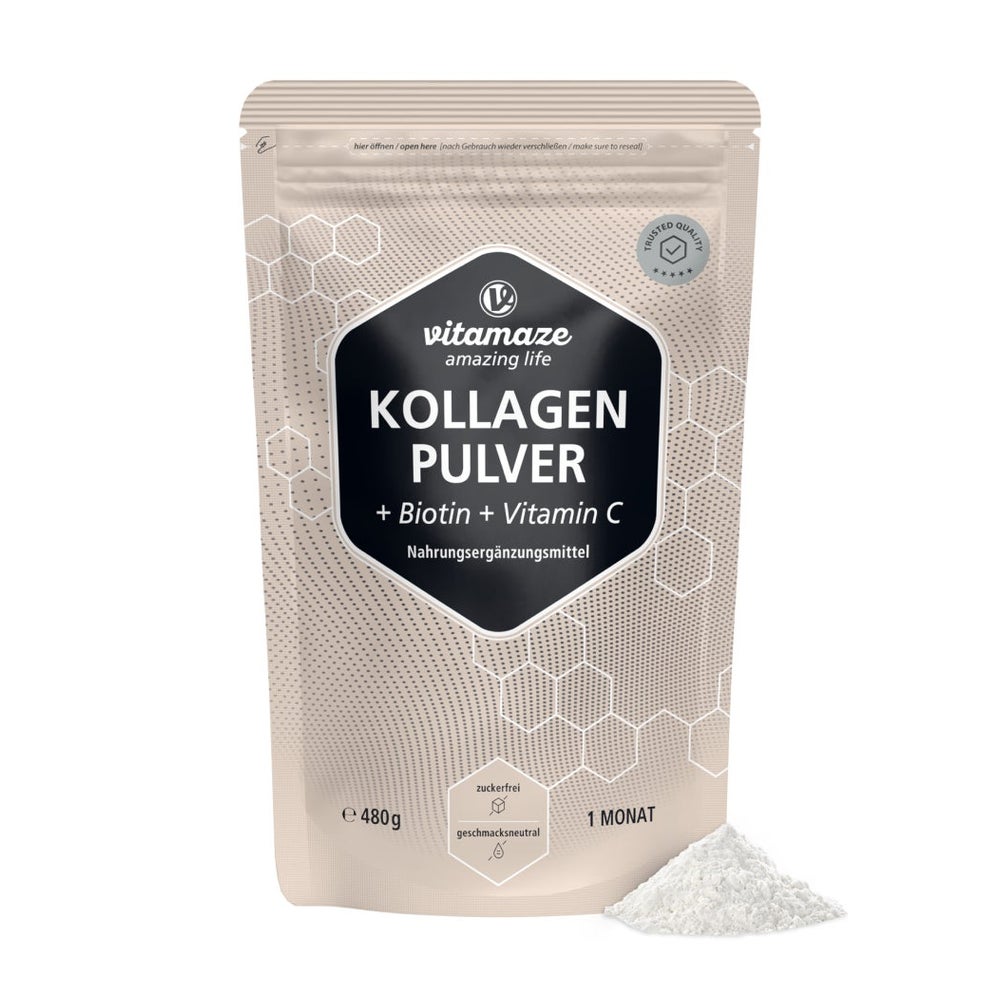 Kollagen Pulver+biotin+vitamin C 480 g