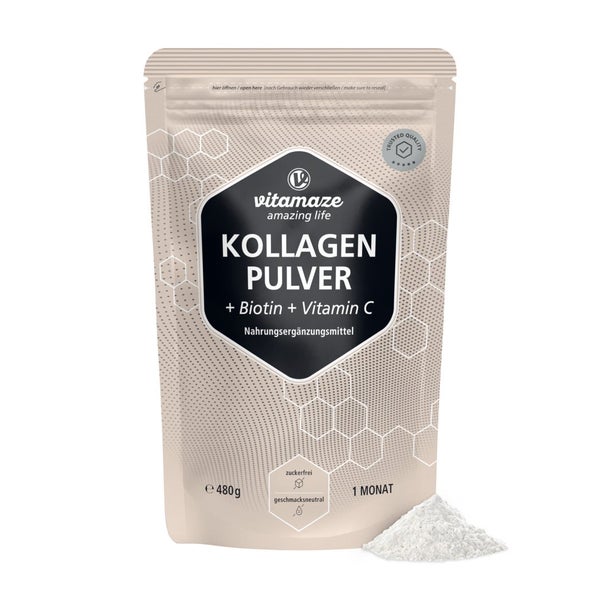 Kollagen Pulver+biotin+vitamin C 480 g
