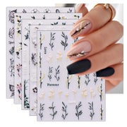 Nagelsticker 3D selbstklebend 6 Blatt Blumen Nageldesign 1 St