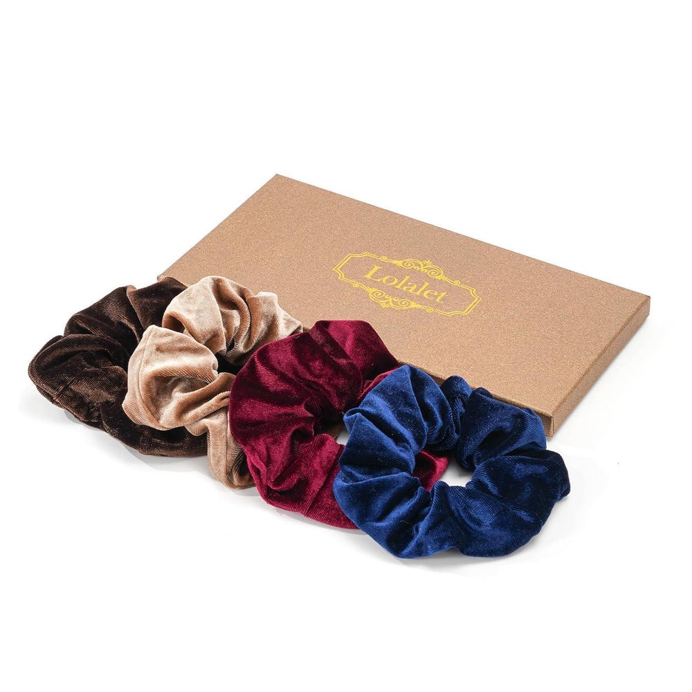 Lolalet Velvet Haargummis Scrunchies Set 4 Stück Mädchen Dam 1 St