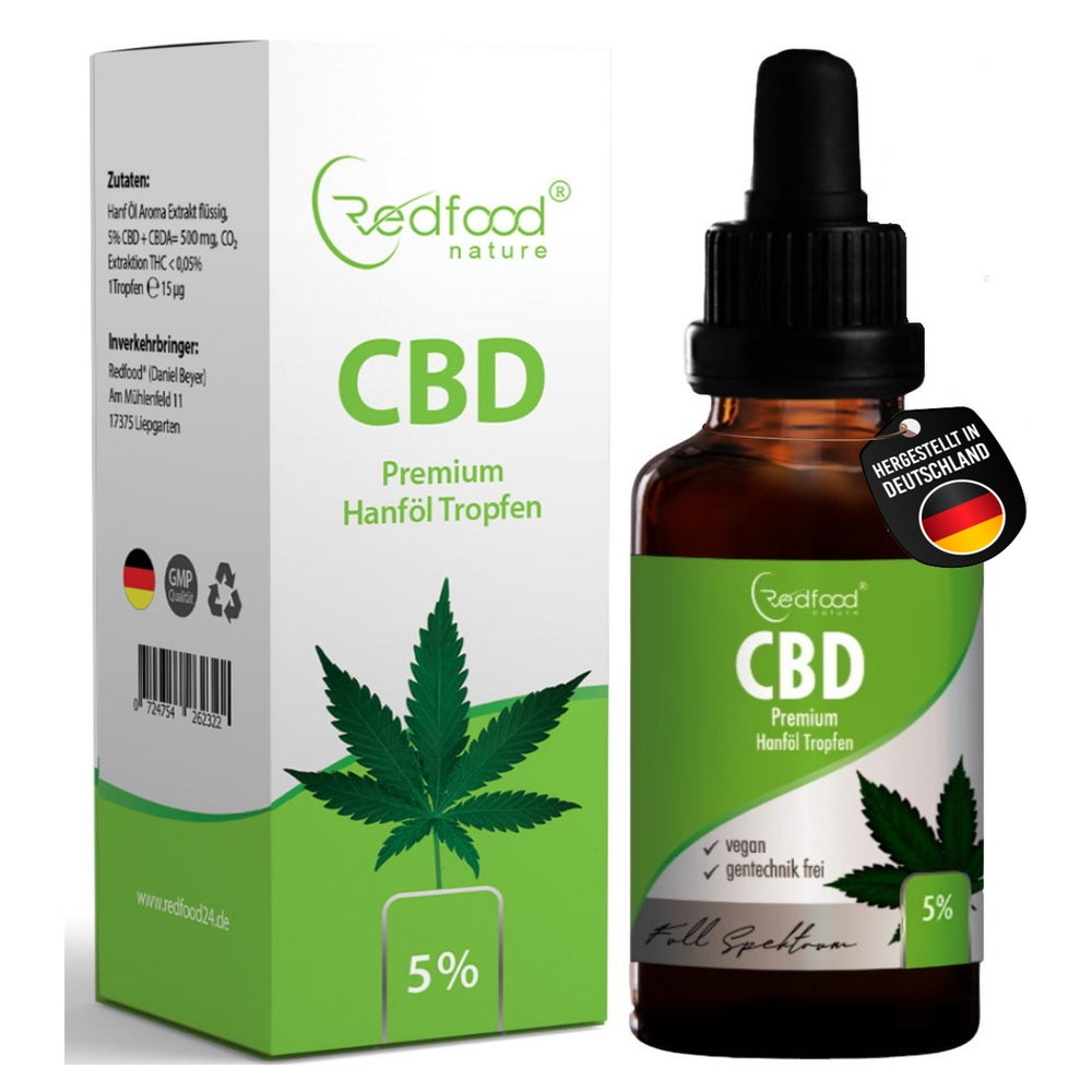 CBD ÖL 5 % Vollspektrum Hanf Öl (500mg) 10 ml