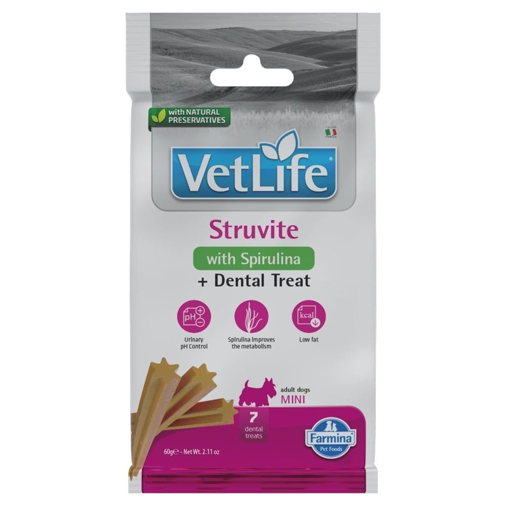 FARMINA Vet Life Dental Treat Struvite Mini (7 pcs ) Zahnpflege-Leckerli für kleine Hunderassen 0,06 kg