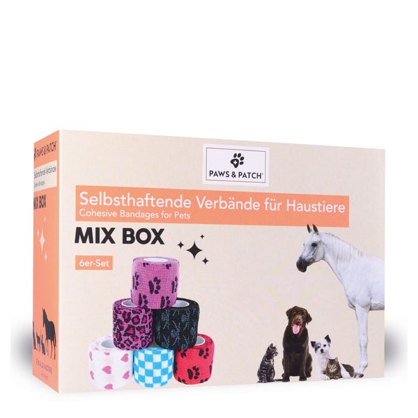 PAWS&PATCH Selbsthaftende Verbände MIX BOX 6er-Set 6 St