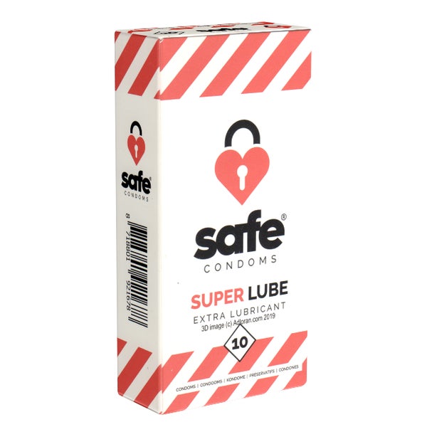 «Super Lube» extra feuchte Kondome mit anatomischer Form (10 Kondome) 10 St