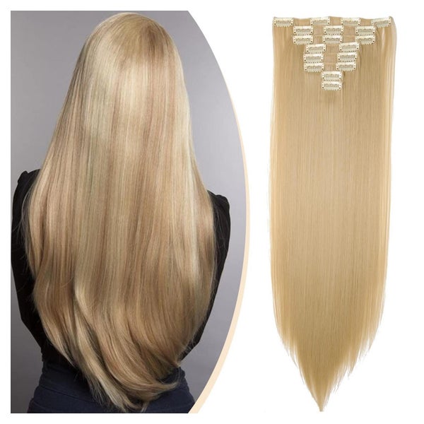 Clip in Extensions Glatt 8 Teile 18 58 cm Goldene Mix Bleich 1 St