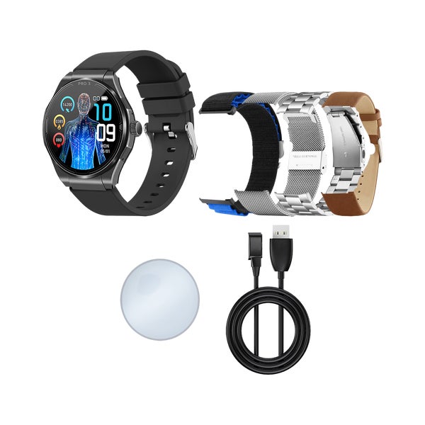 Knauermann PRO 3 (2024) Gesundheitsuhr mit Telefon & Notruffunktion SOS Taste 1 St