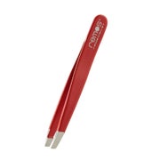 Mini-Augenbrauenpinzette Edelstahl 8 cm rot 1 St