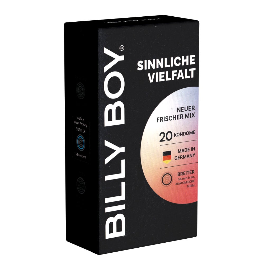 Billy Boy Sinnliche Vielfalt, 20 gemischte Kondome, 5 Sorten (20 Kondome) 20 St