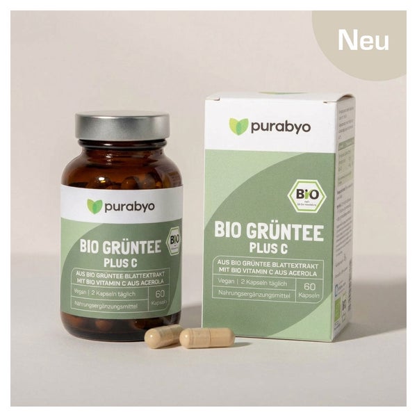 Purabyo Bio Grüntee Extrakt Plus C 60 St