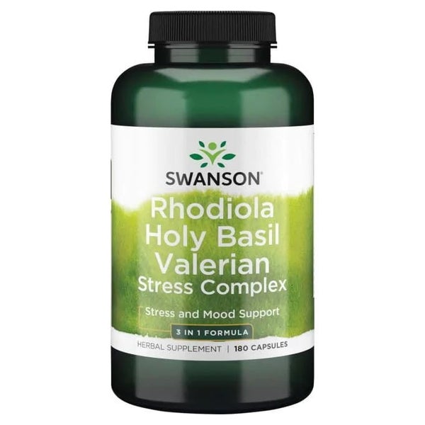 Rhodiola Heiliges Basilikum Baldrian Stress Complex, Kapseln 180 St