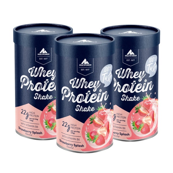 Multipower Whey Protein Shake Erdbeer 3er Pack 1320 g