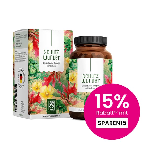 Antioxidantien Komplex mit NAC, L-Glutation, Astaxanthin und Brokkoli-Extrakt - SCHUTZWUNDER - 90 vegane Kapseln - NATURTREU® 90 St