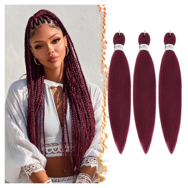 Haarverlängerung PreStretched Synthetik BoxBraids Twist 66cm 1 St