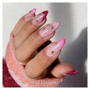 Kunstnägel 24 Mandel Stiletto Acryl Pink Rot French pink&amp 1 St