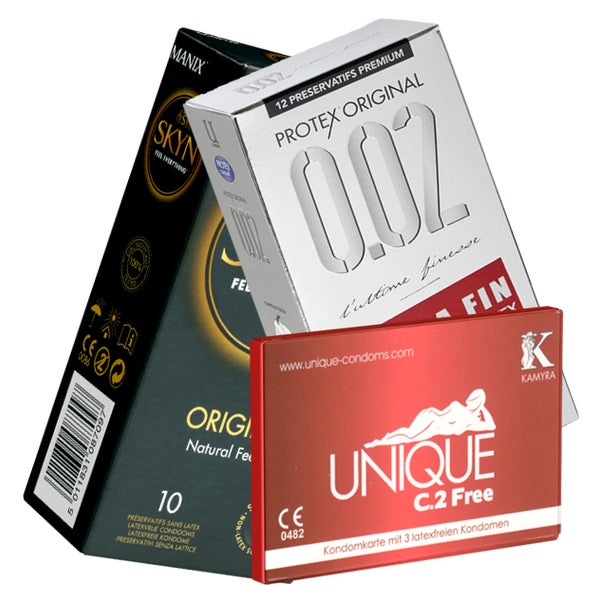 Kondomotheke® Latexfreie Kondome - 3-Sorten-Pack C (25 Kondome) 25 St