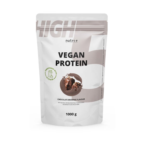 nutri+ High 5 Vegan Protein Pulver - Chocolate Brownie 1000 g