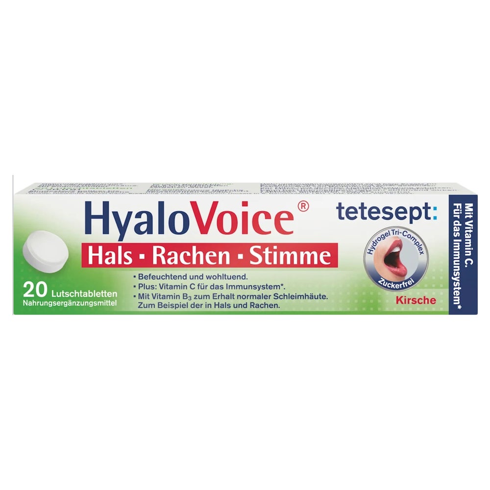 Tetesept Hyalovoice Hals Rachen Stimme Lutschtabl. 20 St
