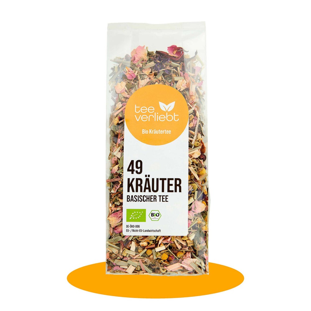 teeverliebt - 49 Kräuter Basischer Tee Bio loser Kräutertee | 90g 90 g