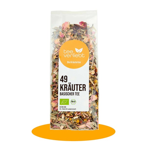 teeverliebt - 49 Kräuter Basischer Tee Bio loser Kräutertee | 90g 90 g