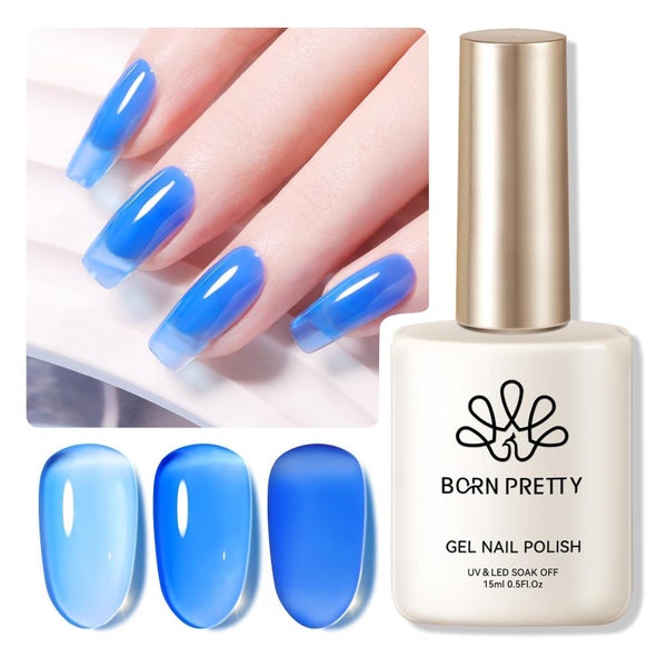 Nagellack Gel UV 15ml Ice Jelly Königsblau Transluzent blu 1 St