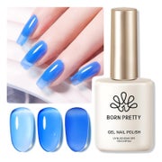 Nagellack Gel UV 15ml Ice Jelly Königsblau Transluzent blu 1 St