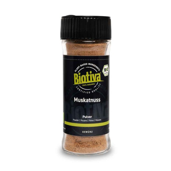 Biotiva Muskatnuss gemahlen im Glasstreuer Bio 45 g