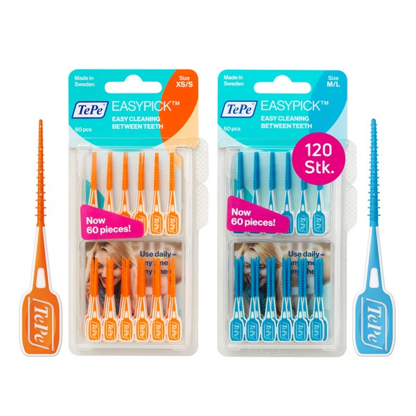 TePe EasyPick XS/S + M/L Bundle 2x60 120 St