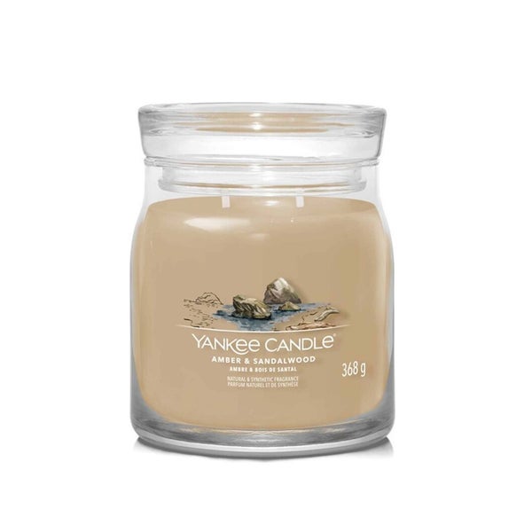 Aromatic candle Signature glass medium Amber & Sandalwood 368 g 1,17 kg