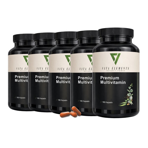 Vita Elements Premium Multivitamin Kapseln 5er Set 180 St