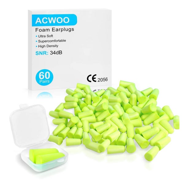 ACWOO Ohrstöpsel 60 Paar - Geräuschunterdrückung SNR 34 dB, weicher