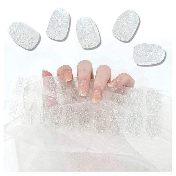 Nagelfolien Gel halb ausgehärtet selbstklebend UV 22 Clear 1 St