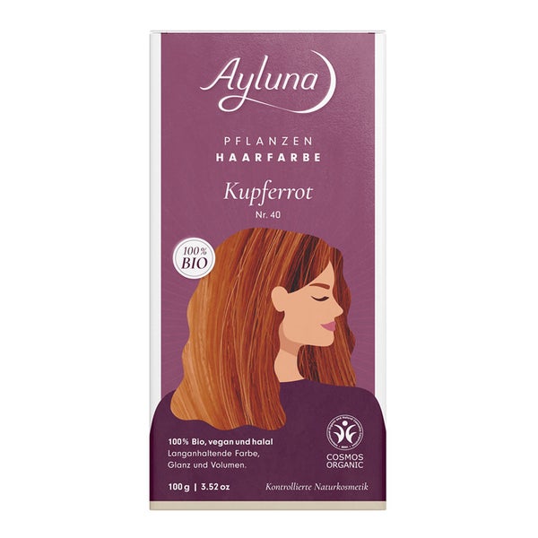 Ayluna Pflanzenhaarfarbe Kupferrot Nr. 40 Bio 100 g