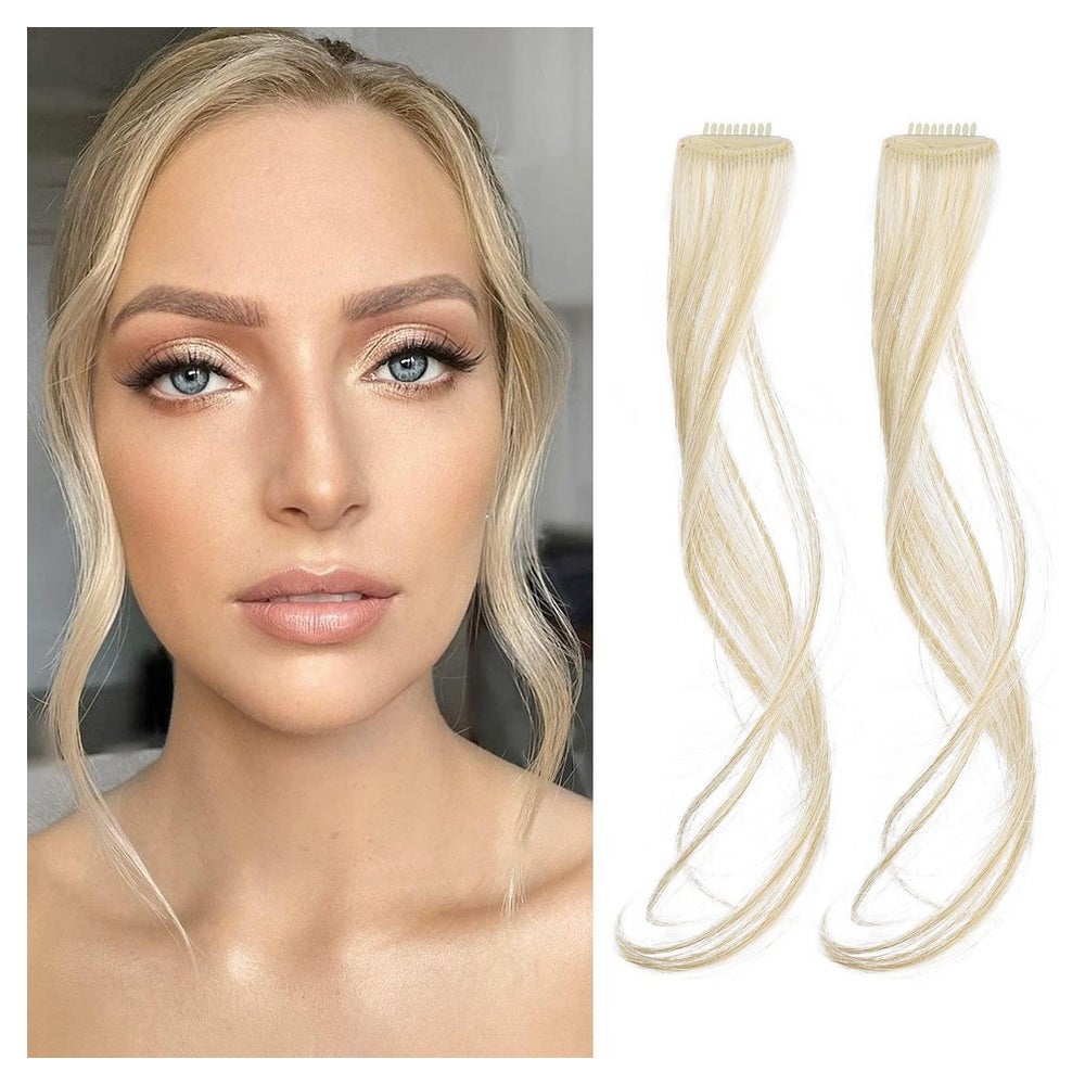 Pony Clipin Haarspangen Schläfen Drachenbart 30 CM Hellblond 1 St