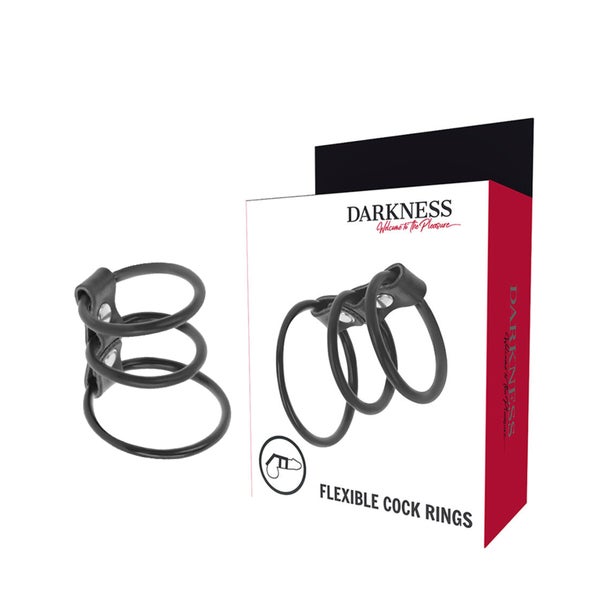 Darkness - Penis- und Hodenring für längere Erektion 1 St