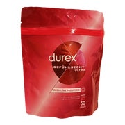 Produktabbildung: Durex Gefühlsecht Ultra Kondome – 30 hauchzarte Latexkondome (30 Kondome) 30 St