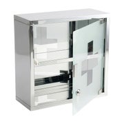 KARAT Medizinschrank Allen Silber Glastür 30x30 cm 2 Fächer 1 St