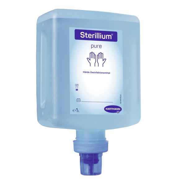 Bode Sterillium® pure Händedesinfektion, farbstoff- und parfümfrei, ECARF-zertifiziert - 1000 ml – CleanSafe-Flasche mit Dosierpumpe 1000.0 ml