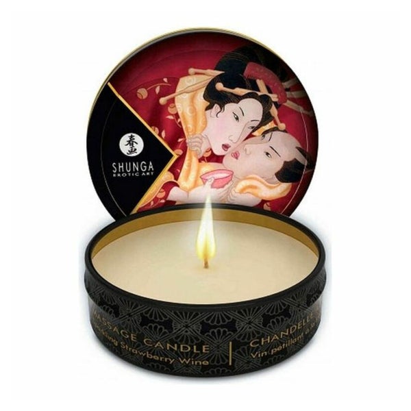Shunga Massagekerze Erdbeere