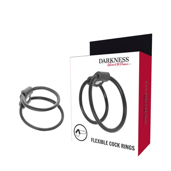 Darkness - Penis- und Hodenring für längere Erektion 1 St