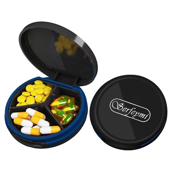 Serfeymi Tablettenbox 3 Fächer Wasserdichte Pillendose für R 1 St