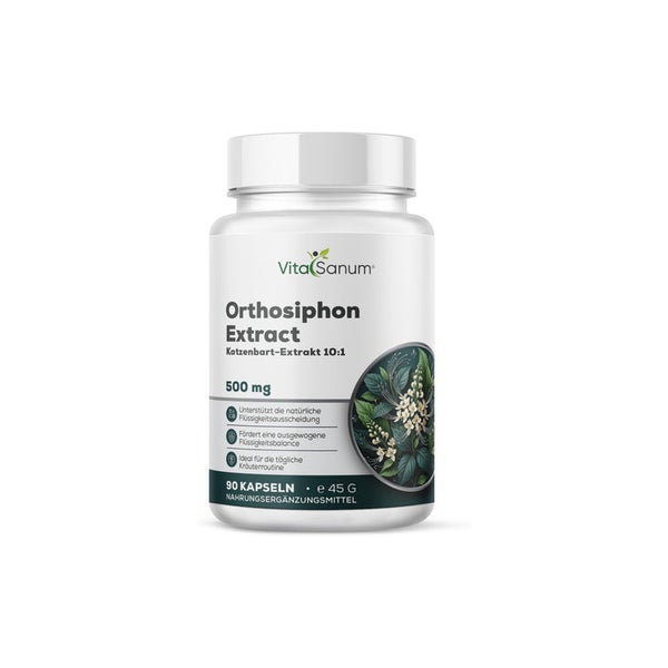 VitaSanum® Katzenbart-Extrakt (Orthosiphon) 10:1 500 mg pro Tagesportion (1 Kapsel) 90 St