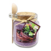 Badesalz Aronia im Glas mit Holzlöffel 300 g