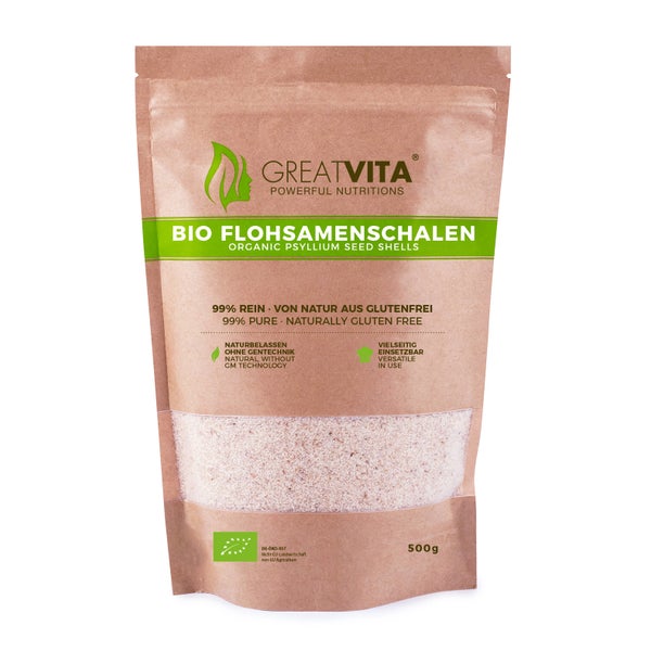 GreatVita Bio Flohsamenschalen 500 g