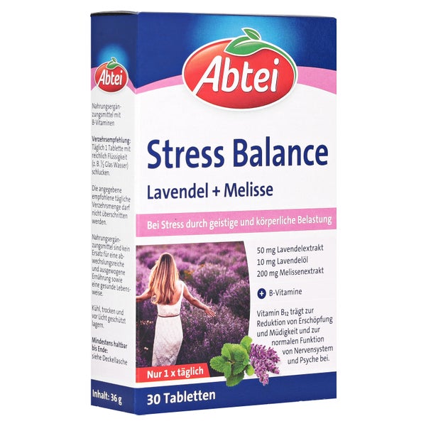 Abtei Stress Balance Lavendel+Melisse Tabletten 30 St