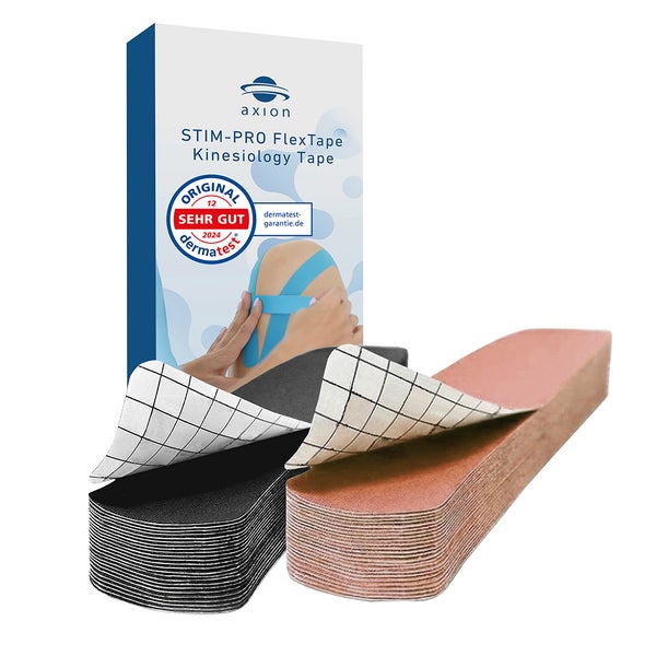 axion® Precut Kinesiologie Tape schwarz, beige 50 St