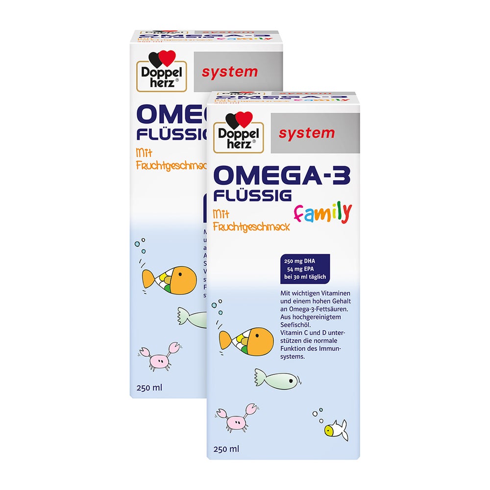 Doppelherz® system Omega-3 family Doppelpack 2X250 ml