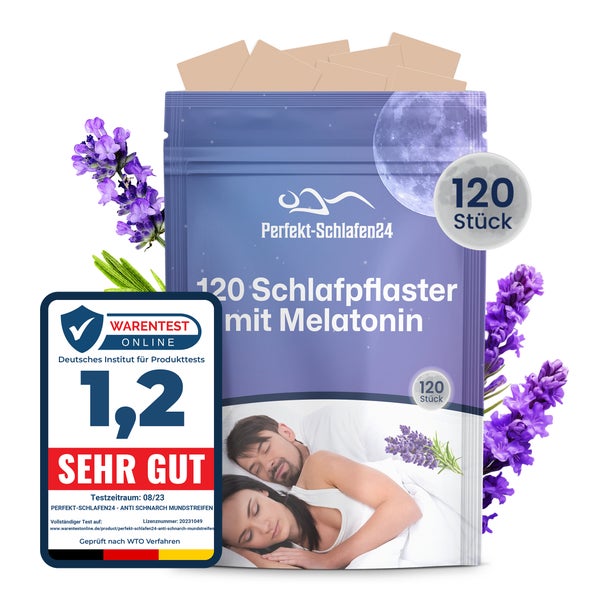 Perfekt-Schlafen24 – 120x Tiefschlafpflaster mit Melatonin 120 St