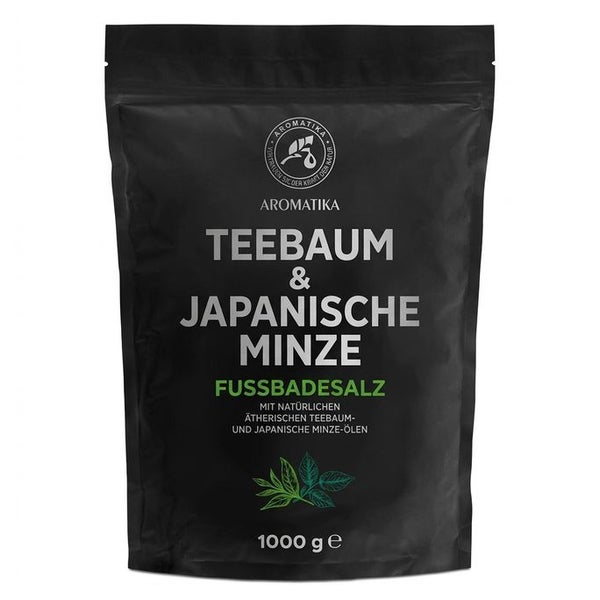 AROMATIKA Fußbadesalz mit Ätherischem Teebaumöl & Minzöl 1000 g