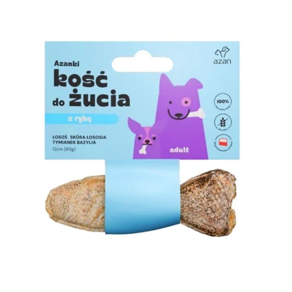 AZANKI Knochen Lachs für Hunde 12 cm 0,06 kg