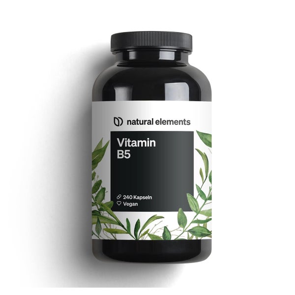 Vitamin B5 – 240 Kapseln - hochdosierte 500 mg Pantothensäure – vegan – in Deutschland produziert & laborgeprüft 240 St